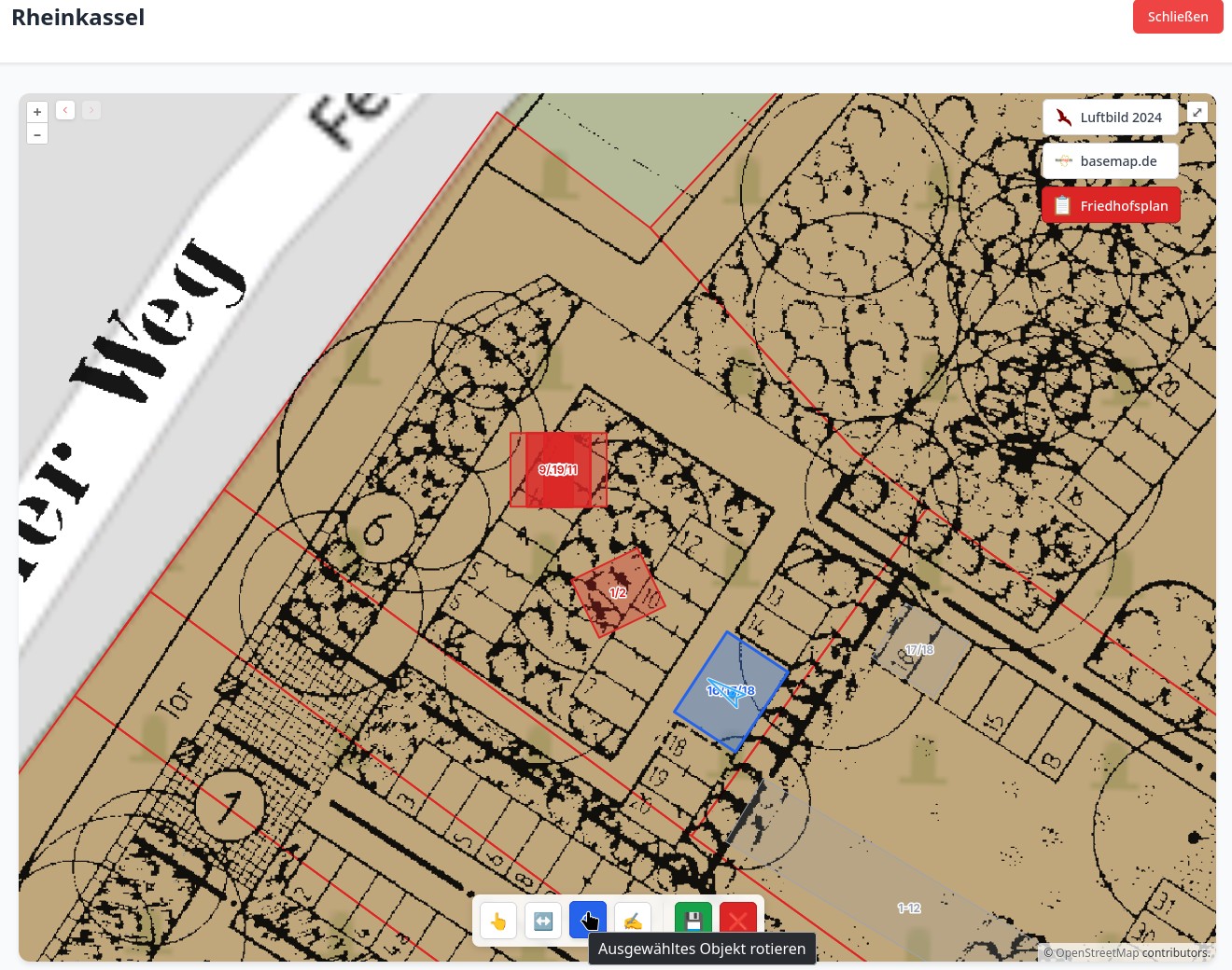 Editor-Modus aktiviert, Gräber werden geladen